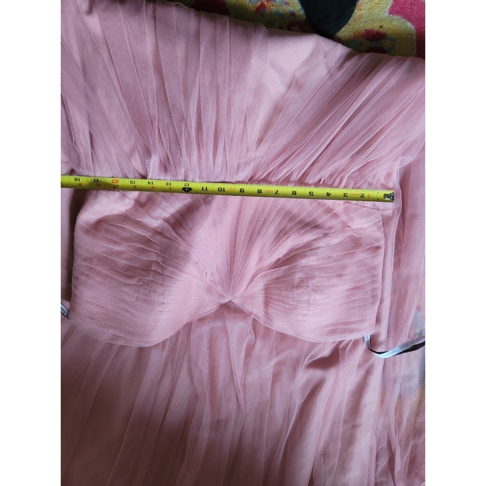 Blush Tulle Maxi Dress Size 18 Formal Prom Bridesmaid Wedding Guest Cottagecore - Picture 9 of 10